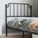Metal Replace Headboard Black 90 cm
