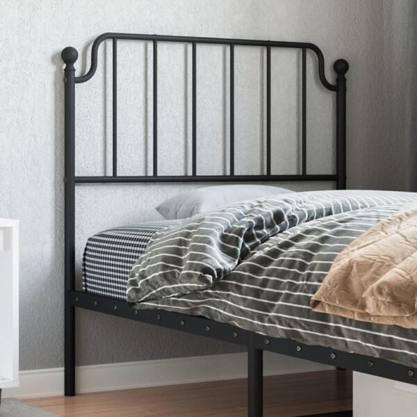 Metal Replace Headboard Black 90 cm
