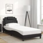 Bed Frame "Viana" without Mattress Black 90x190 cm Faux Leather