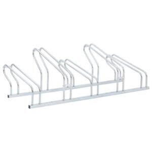 Bicycle Stand for 5 Bikes Floor Freestanding Galvanised Steel