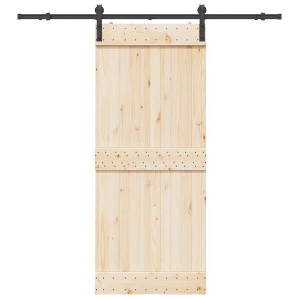 Sliding Door Hardware Kit 200 cm Steel Black