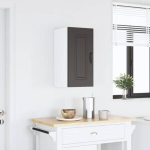 Kitchen Wall Cabinet "Kalmar" Black Engineered Wood