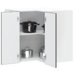 Kitchen Wall Corner Cabinet "Kalmar" Black Engineered Wood