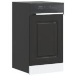 Dishwasher Panel Kalmar Black 45x1,5x57 cm Engineered Wood