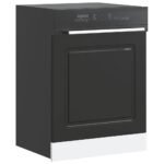 Dishwasher Panel Kalmar Black 60x1,5x57 cm Engineered Wood