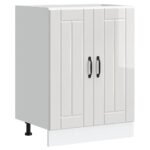 Sink Base Cabinet "Lucca" High Gloss White Engineered Wood