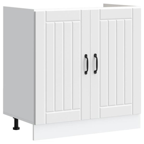 Sink Base Cabinet Lucca White Engineered Wood