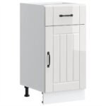 Kitchen Base Cabinet "Lucca" High Gloss White Engineered Wood