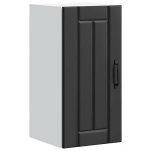 Kitchen Wall Cabinet "Lucca" Black Engineered Wood