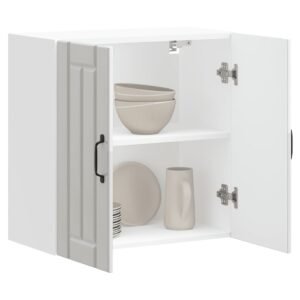 Kitchen Wall Cabinet "Lucca" High Gloss White Engineered Wood