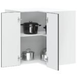 Kitchen Wall Corner Cabinet "Lucca" Black Engineered Wood