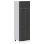 Kitchen Cupboard "Lucca" Black Engineered Wood