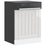 Dishwasher Panel Lucca High Gloss White Engineered Wood