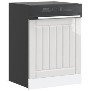 Dishwasher Panel Lucca High Gloss White Engineered Wood