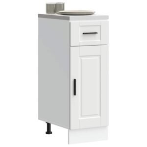 Kitchen Base Cabinet Porto White Engineered Wood