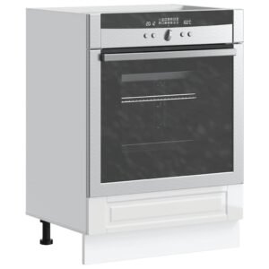 Oven Cabinet "Porto" High Gloss White Engineered Wood