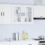 Kitchen Wall Cabinet with Glass Door "Porto" White