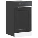 Dishwasher Panel Porto Black 45x1,5x57 cm Engineered Wood