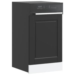 Dishwasher Panel Porto Black 45x1,5x57 cm Engineered Wood