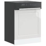 Dishwasher Panel Porto High Gloss White 60x1,5x57 cm Engineered Wood