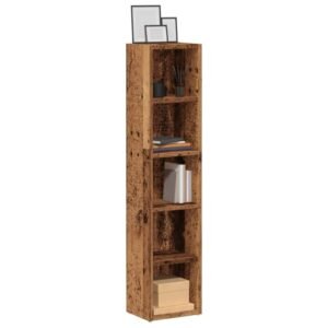 CD Cabinets 2 pcs Old Wood 21x16x93.5 cm Engineered Wood