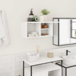 Bathroom Wall Cabinet White 60x25x30 cm Engineered Wood