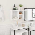 Bathroom Wall Cabinet White 60x25x40 cm Engineered Wood