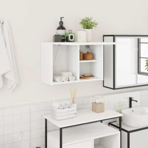 Bathroom Wall Cabinet White 60x25x40 cm Engineered Wood