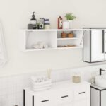 Bathroom Wall Cabinet White 100x25x30 cm Engineered Wood