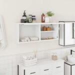 Bathroom Wall Cabinet White 100x25x40 cm Engineered Wood