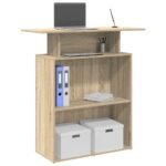 Reception Desk Sonoma Oak 100x40x104 cm Engineered Wood