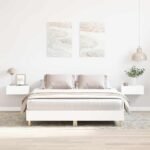 Bed Frame No Mattress White 150x200 cm Engineered Wood