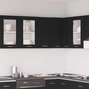 Hanging Cabinet Black Oak 30x31x60 cm Engineered Wood