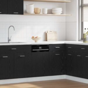 Dishwasher Panel "Lyon" Black Oak 45x1,5x67 cm Engineered Wood