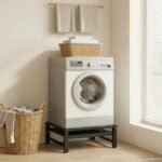 Washing Machine Pedestal Black 62 x 60.5 x 32.5 cm Steel