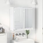 Bathroom Mirror Cabinet White 60 x 20 x 60 cm Engineered Wood