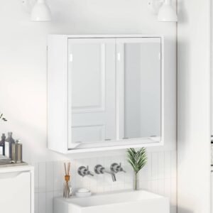 Bathroom Mirror Cabinet White 60 x 20 x 60 cm Engineered Wood
