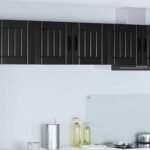 Wall Cabinet LUCCA Black 80 x 31 x 40 cm Engineered Wood