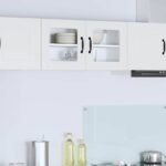 Wall Glass Cabinet LUCCA White 80 x 31 x 40 cm Engineered Wood