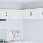 Wall Corner Cabinet LUCCA High Gloss White 57 x 57 x 40 cm