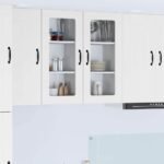 Wall Glass Cabinet LUCCA White 40 x 31 x 80 cm Engineered Wood