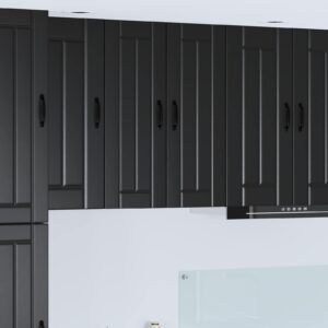 Wall Cabinet LUCCA Black 30 x 31 x 80 cm Engineered Wood
