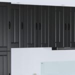 Wall Cabinet LUCCA 2 pcs Black 30 x 31 x 80 cm Engineered Wood