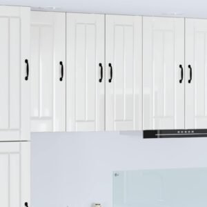 Wall Cabinet LUCCA 2 pcs High Gloss White 30 x 31 x 80 cm