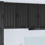 Wall Cabinet LUCCA Black 40 x 31 x 80 cm Engineered Wood