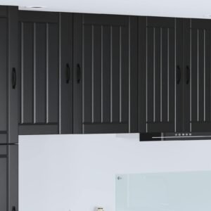 Wall Cabinet LUCCA Black 50 x 31 x 80 cm Engineered Wood