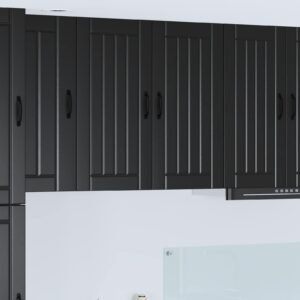 Wall Cabinet LUCCA Black 80 x 31 x 80 cm Engineered Wood