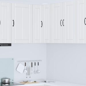 Wall Corner Cabinet LUCCA White 57 x 57 x 80 cm Engineered Wood