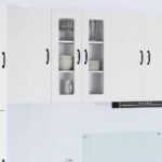 Wall Glass Cabinet LUCCA White 60 x 31 x 80 cm Engineered Wood