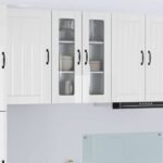 Wall Glass Cabinet LUCCA High Gloss White 60 x 31 x 80 cm